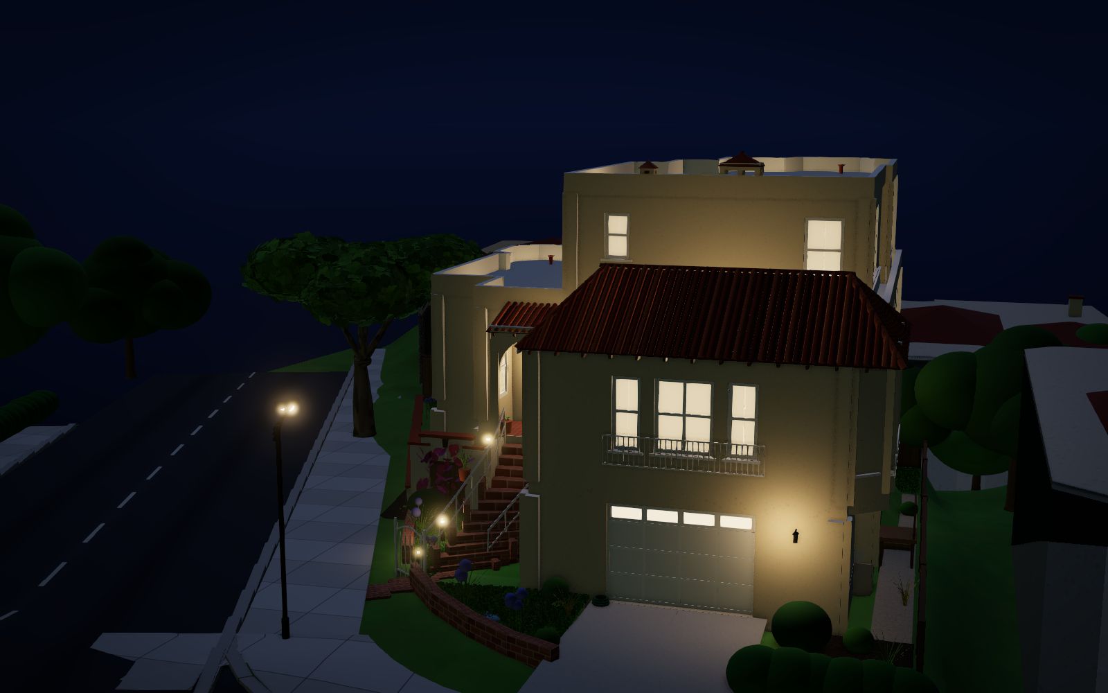 Hillside Spanish Revival — render 2