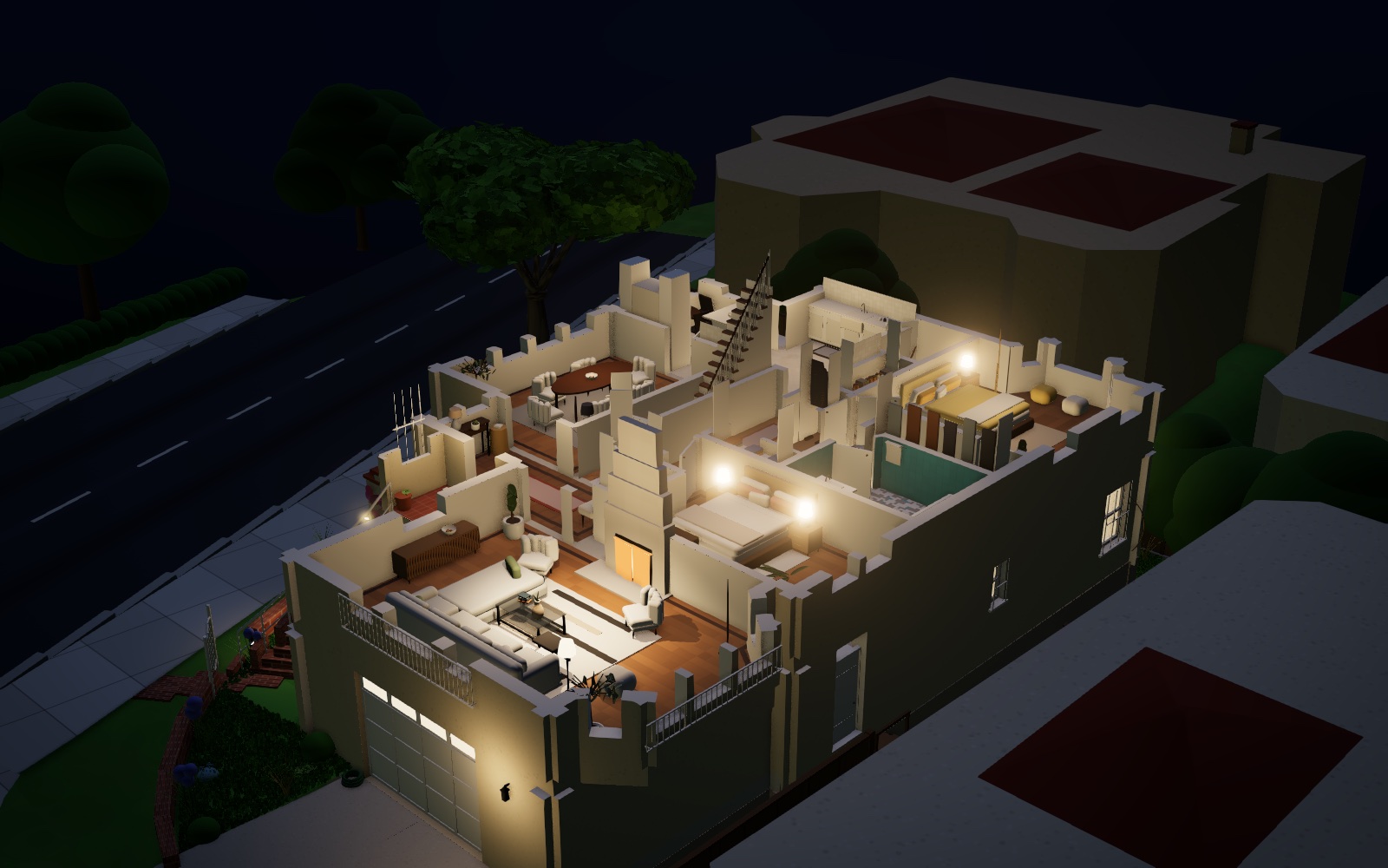 Hillside Spanish Revival — render 3