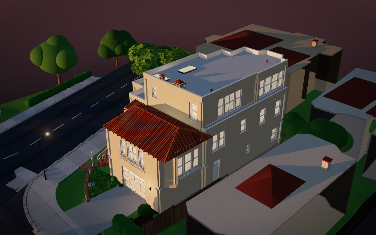 Hillside Spanish Revival — render 8