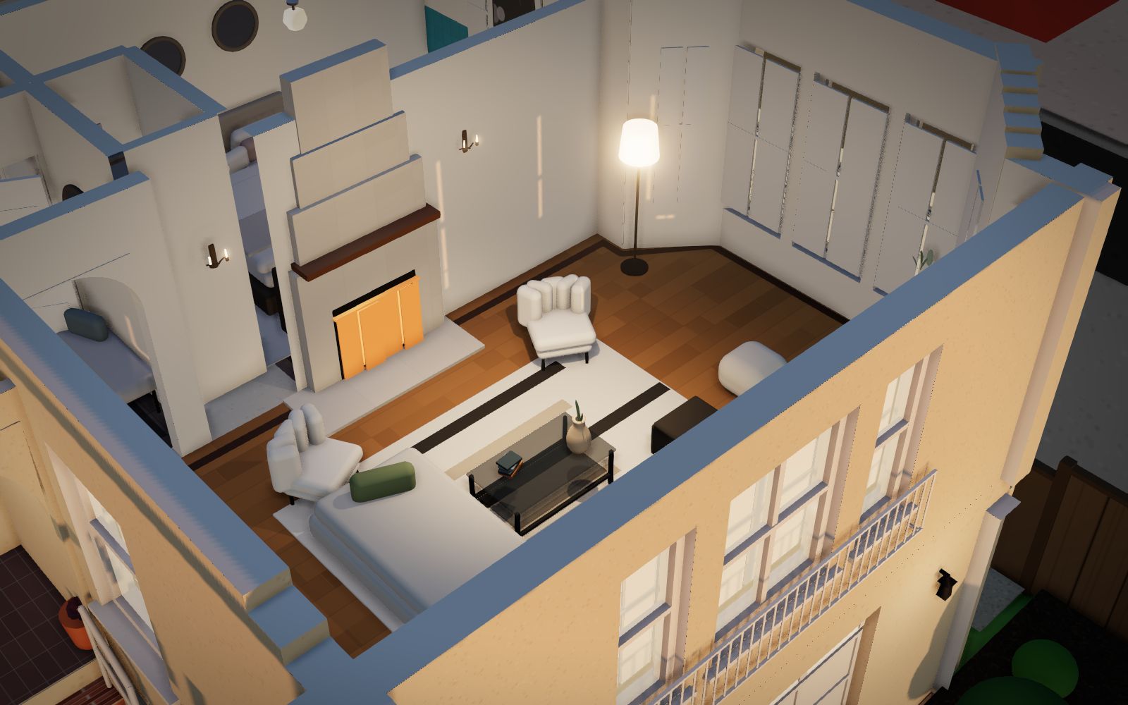 The generated, explorable 3D home